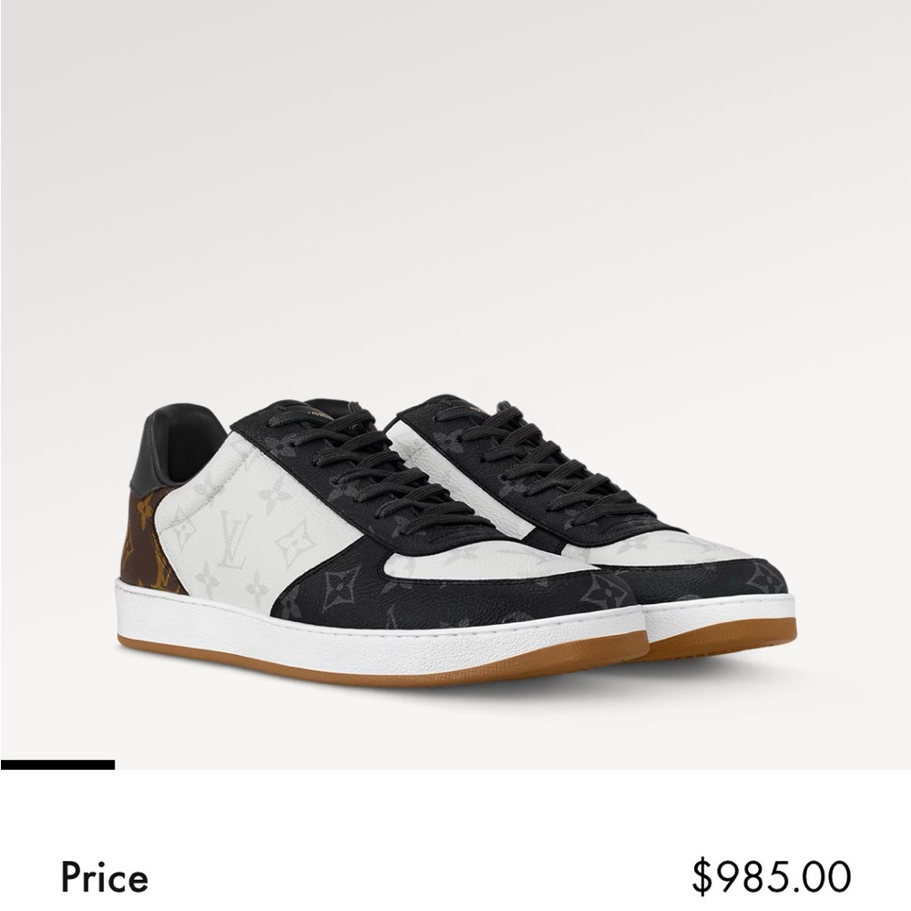 Louis Vuitton Monogram Black and White Sneakers